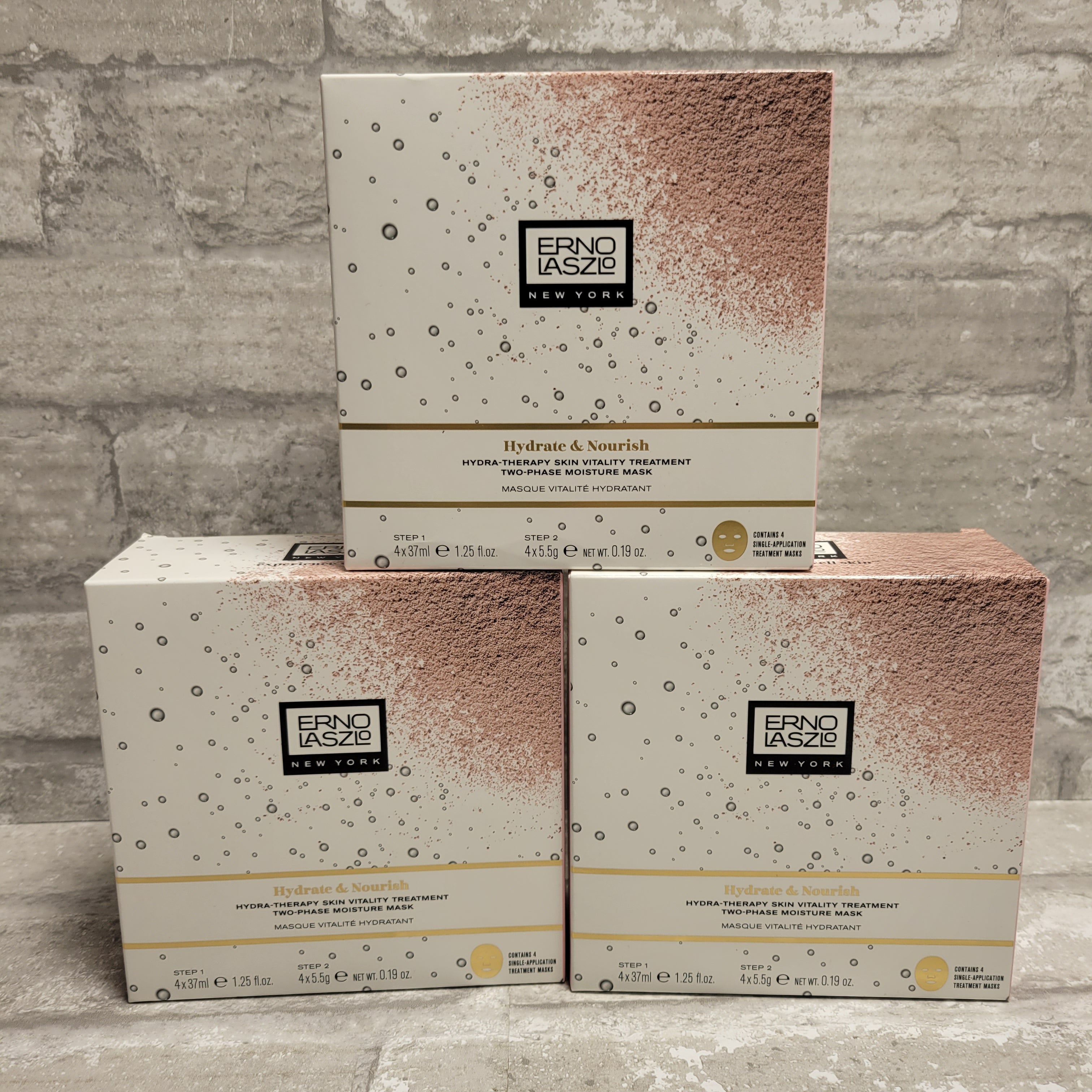 Erno Laszlo Hydra-Therapy Skin Vitality Treatment Face Mask 4 Ct, Lot of 3 (8041350168814)